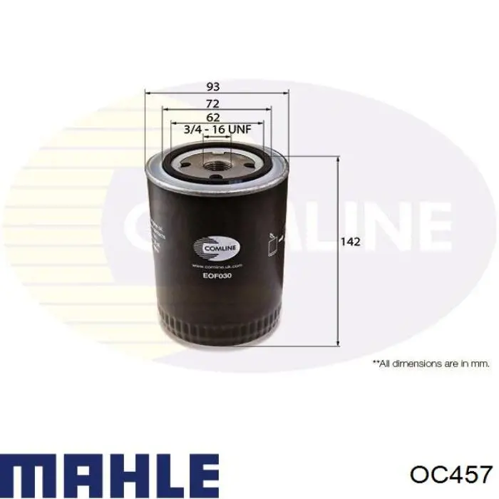 Фильтр очистки масла центробежный Mahle Original OC457 цена, от 10.03 USD