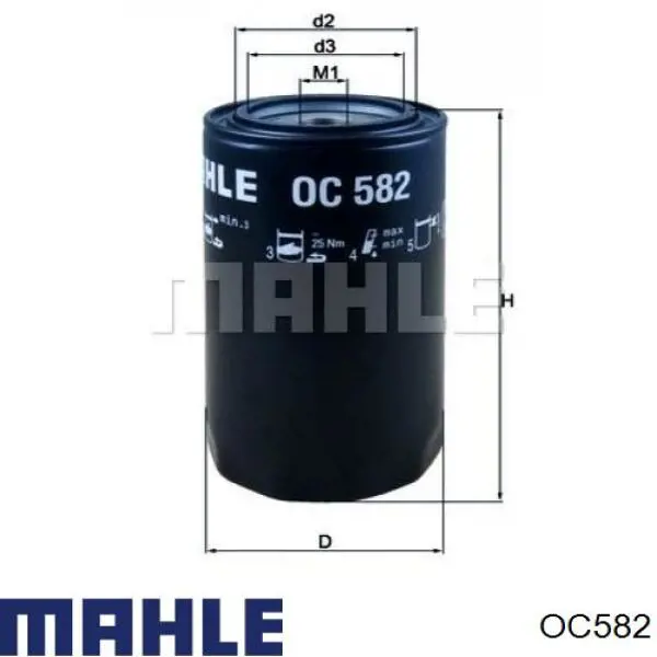 OC582 Mahle Original масляный фильтр