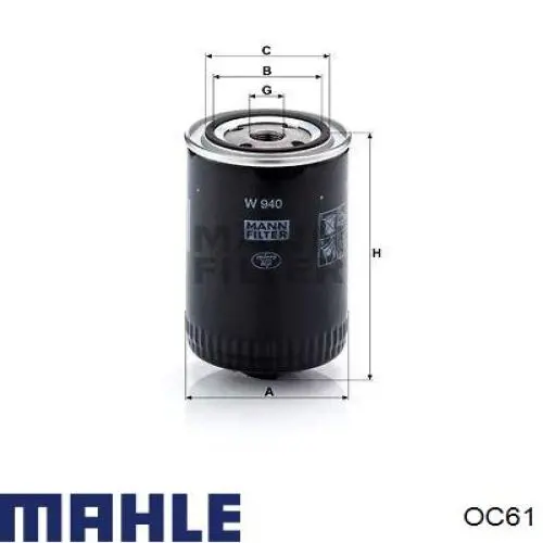 OC62 Mahle Original Масляный фильтр двигателя
