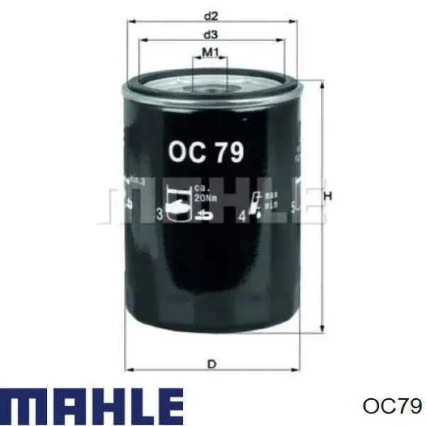 OC79 Mahle Original масляный фильтр