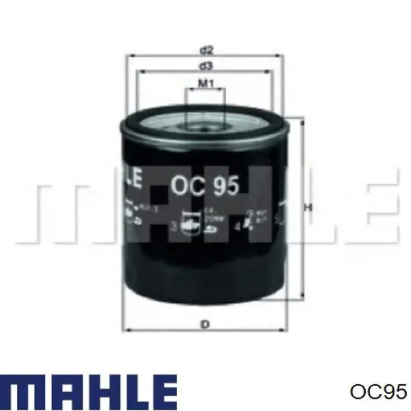 Filtro de aceite OC95 Mahle Original