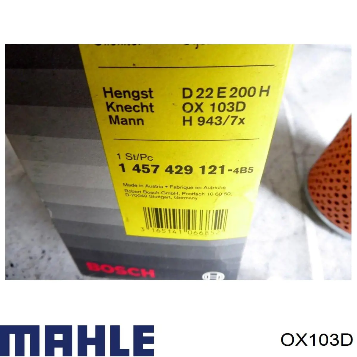Фильтр масла Mahle Original OX103D