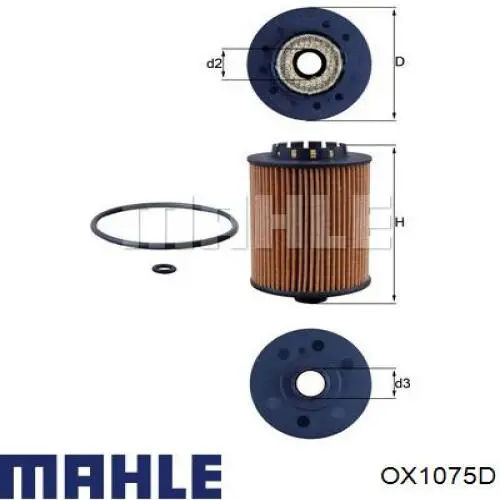 Масляный фильтр OX1075D Mahle Original