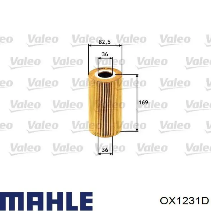 OX1231D Mahle Original Масляный фильтр двигателя