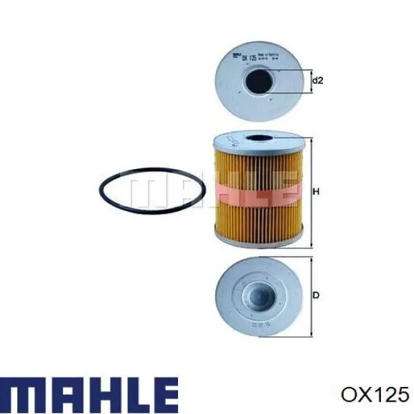 OX125 Mahle Original масляный фильтр