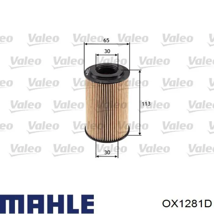 Filtro de aceite OX1281D Mahle Original