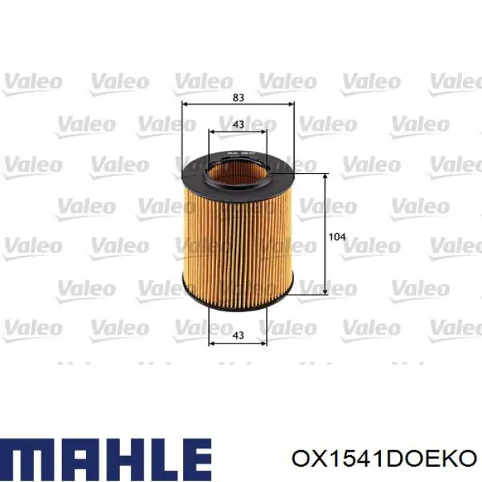 OX1541DOEKO Mahle Original масляный фильтр