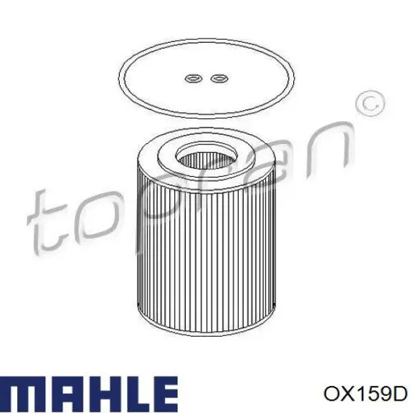 Фильтр очистки масла центробежный Mahle Original OX159D цена, от 6.02 USD