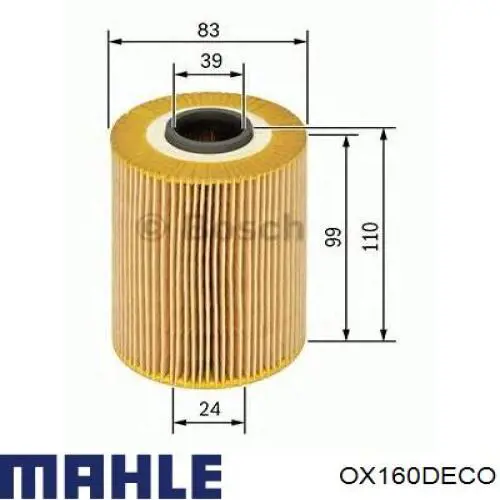 OX160DECO Mahle Original масляный фильтр