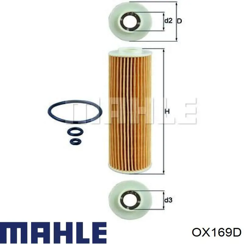 OX169D Mahle Original Масляный фильтр двигателя