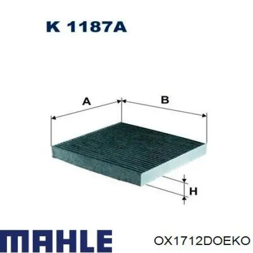 Масляный фильтр OX1712DOEKO Mahle Original