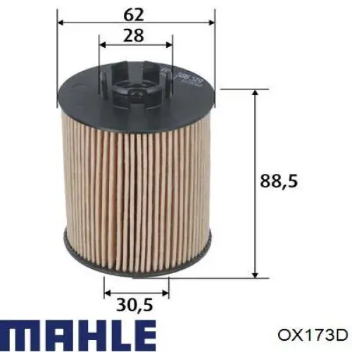 OX173D Mahle Original масляный фильтр