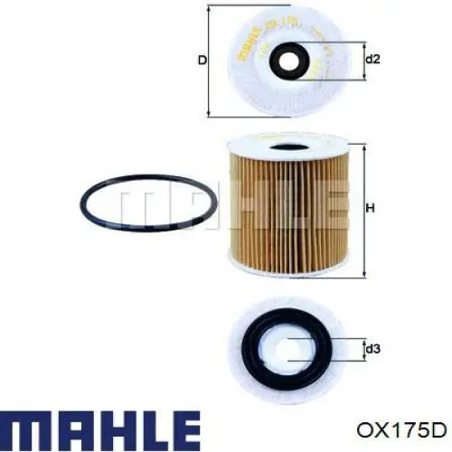 Масляный фильтр OX175D Mahle Original