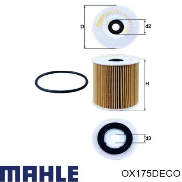 Масляный фильтр OX175DECO Mahle Original