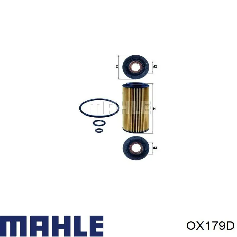 Фільтр масляний OX179D Mahle Original