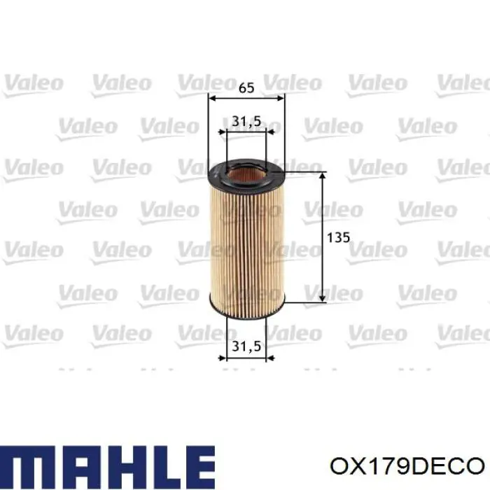 OX179DECO Mahle Original масляный фильтр