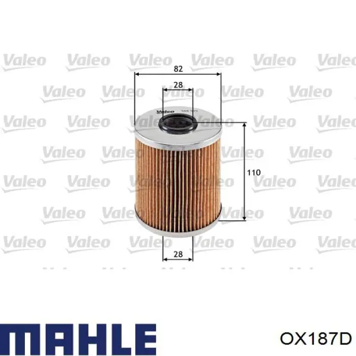Filtro de aceite OX187D Mahle Original