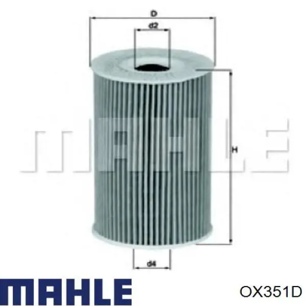 Фильтр очистки масла центробежный Mahle Original OX351D цена, от 8.17 USD
