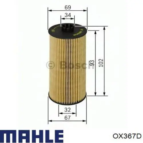 Filtro de aceite OX367D Mahle Original