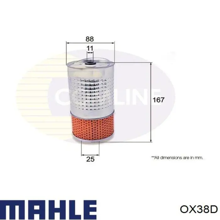 OX38D Mahle Original масляный фильтр