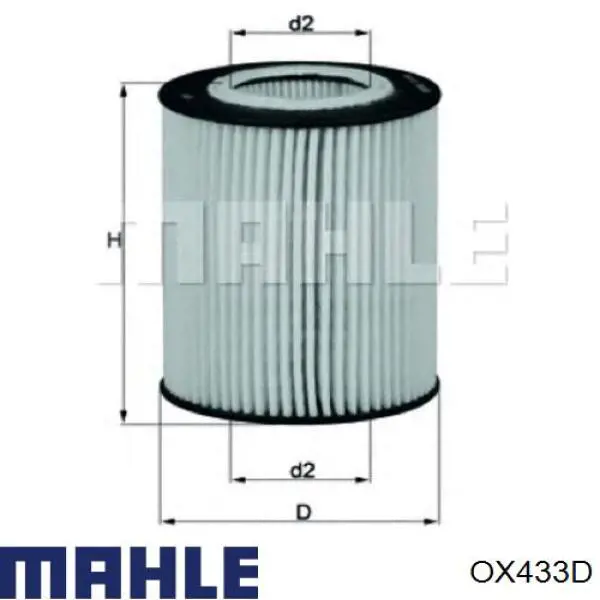 Масляный фильтр OX433D Mahle Original