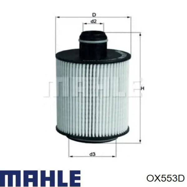 Filtro de aceite OX553D Mahle Original