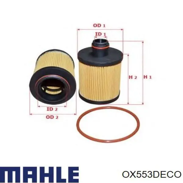 OX553DECO Mahle Original Масляный фильтр двигателя