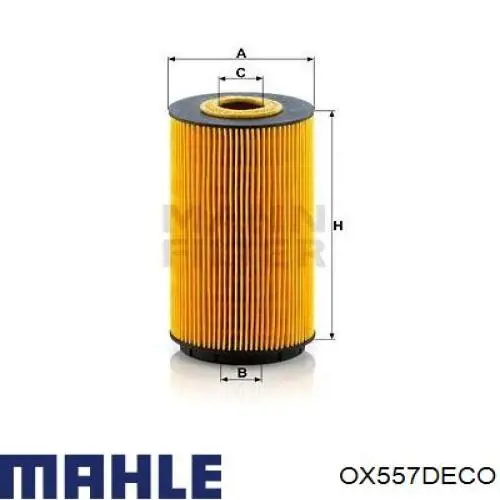 OX557DECO Mahle Original масляный фильтр