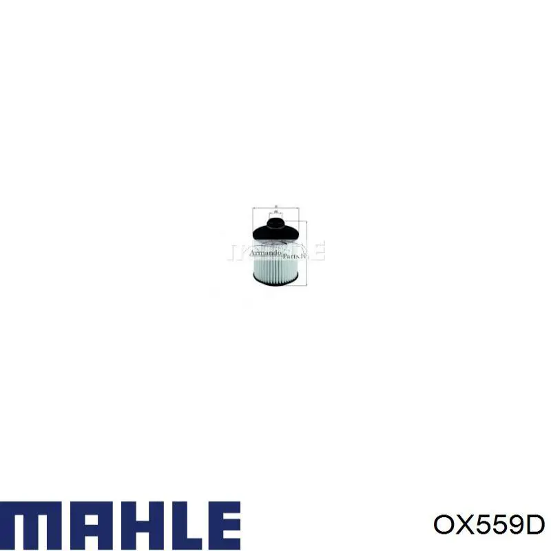 OX559D Mahle Original Масляный фильтр двигателя