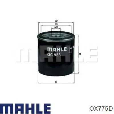 Масляный фильтр OX775D Mahle Original