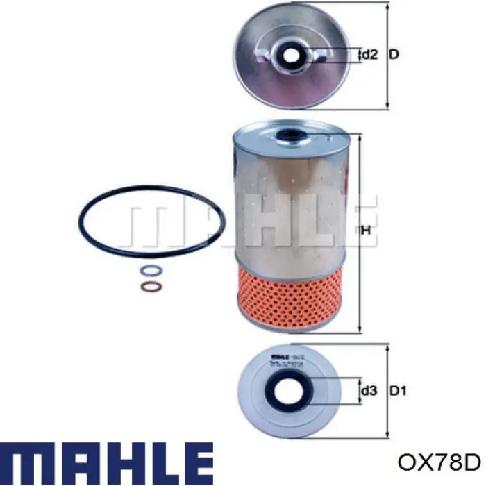 OX78D Mahle Original масляный фильтр