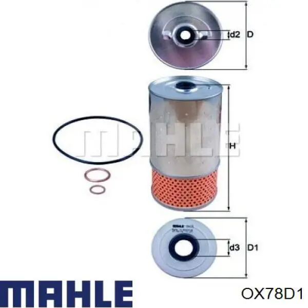 OX 78D1 Mahle Original масляный фильтр