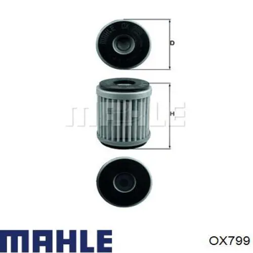 Масляный фильтр OX799 Mahle Original