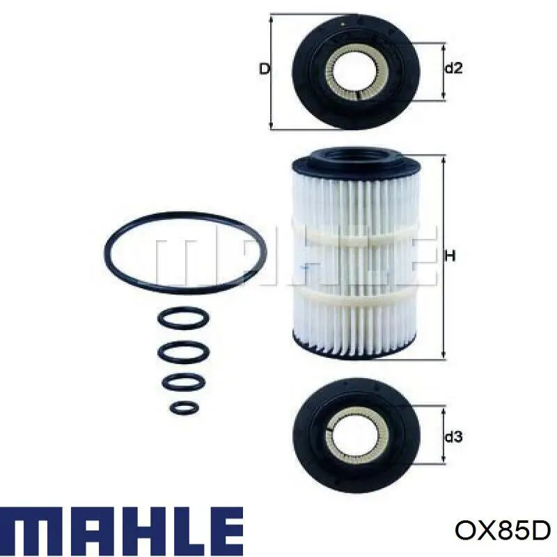 Масляный фильтр OX85D Mahle Original