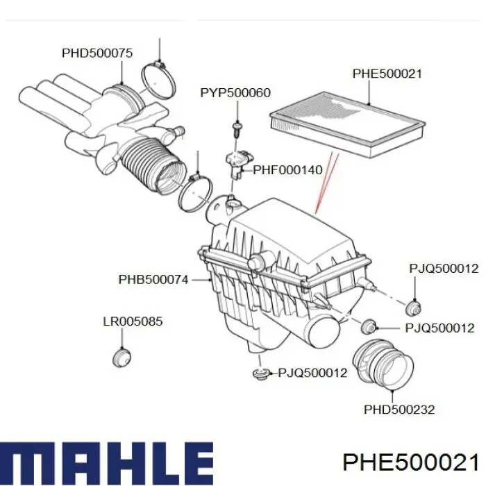 Купить PHE500021 Mahle Original Автомобильный фильтр воздуха