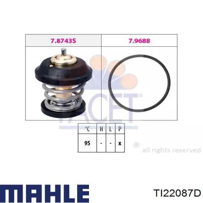Купить TI22087D Mahle Original Автомобильный термостат