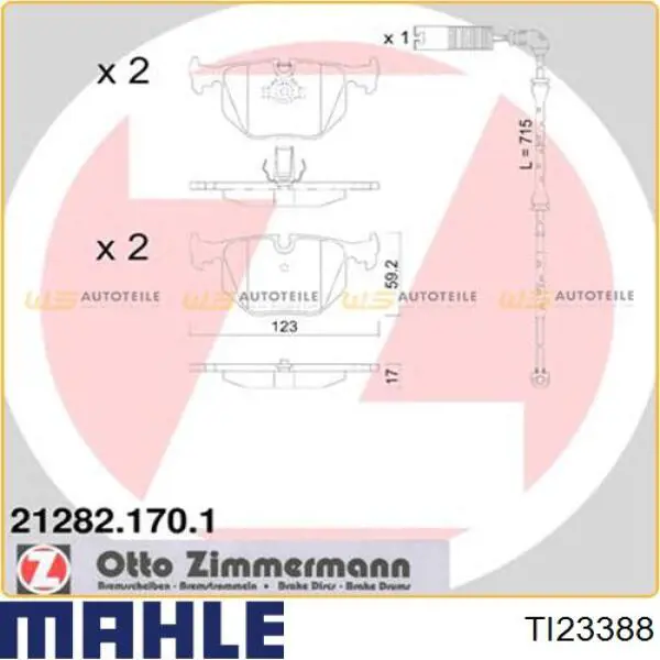 Термостат в сборе Mahle Original TI23388