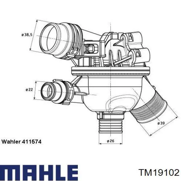 Термостат TM19102 Mahle Original