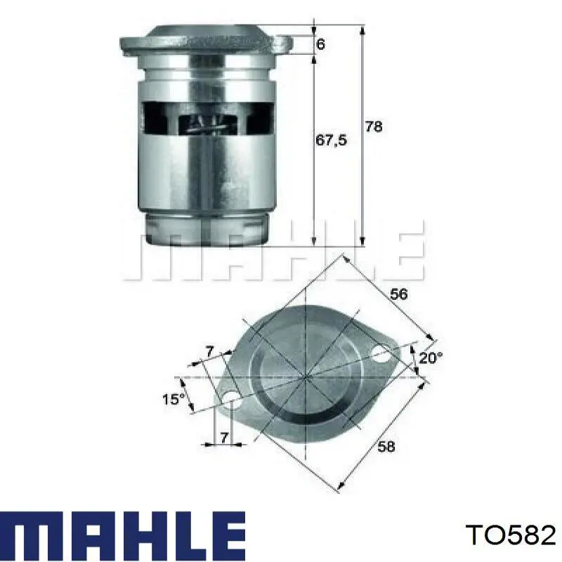 Термостат дополнительный TO582 Mahle Original