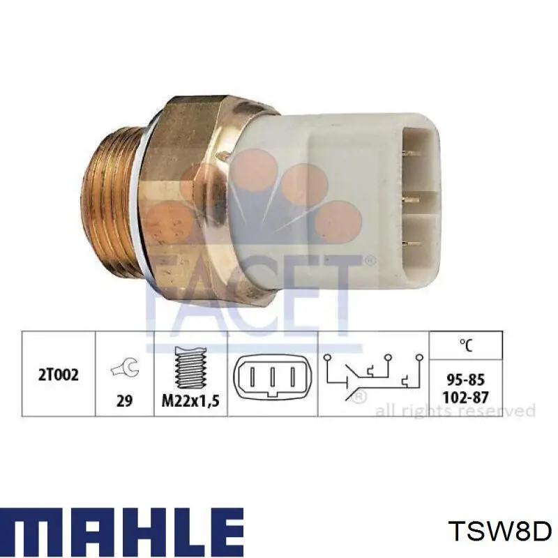 Датчик включения вентилятора TSW8D Mahle Original