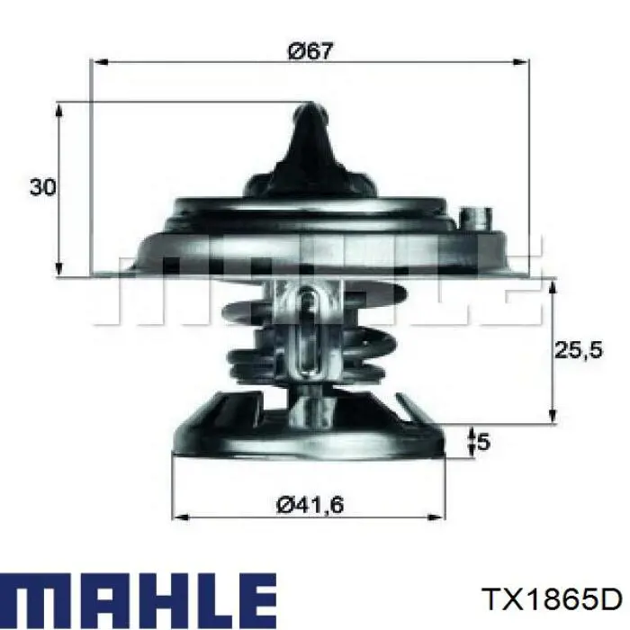 Втулка стабилизатора переднего TX1865D Mahle Original