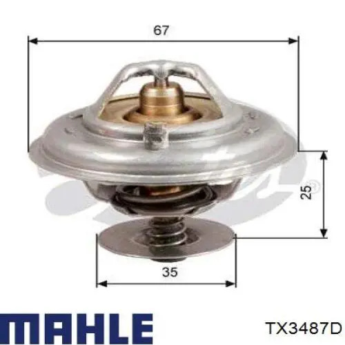 Купить TX3487D Mahle Original Автомобильный термостат
