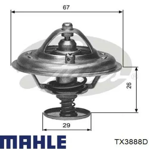 TX3888D Mahle Original термостат