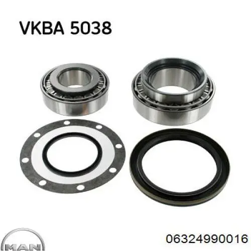 Комплект подшипника ступицы колеса MAN 06324990016 цена, от 28.45 USD