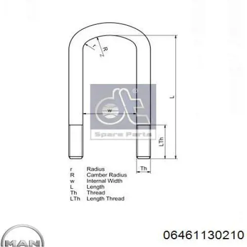 Стремянка рессоры MAN 06461130210 цена, от 16.38 USD