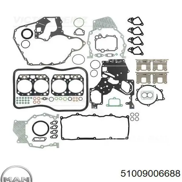 Комплект прокладок двигателя полный на MAN TGL 