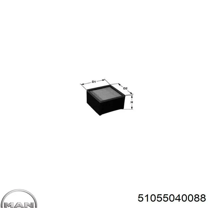 Фильтр очистки масла центробежный MAN 51055040088 цена, от 12.74 USD