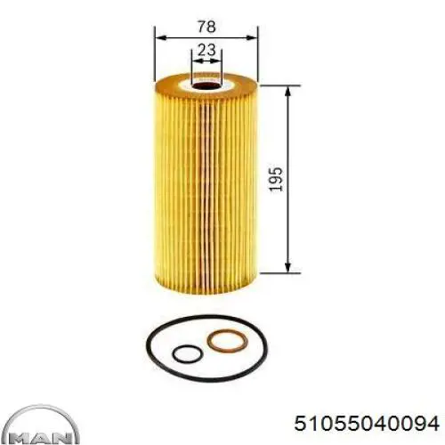 Фильтр очистки масла центробежный MAN 51055040094 цена, от 8.19 USD