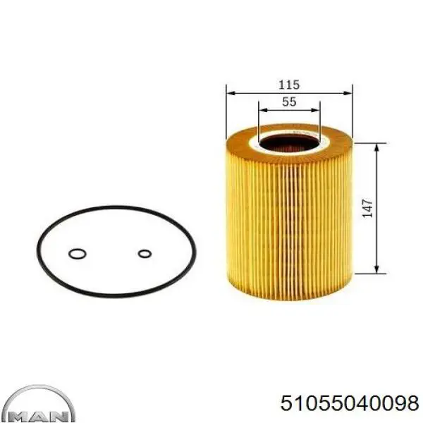 Купить 51055040098 MAN Фильтр центробежный очистки масла
