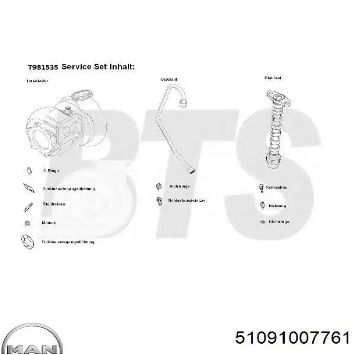 Турбина 51091007761 MAN